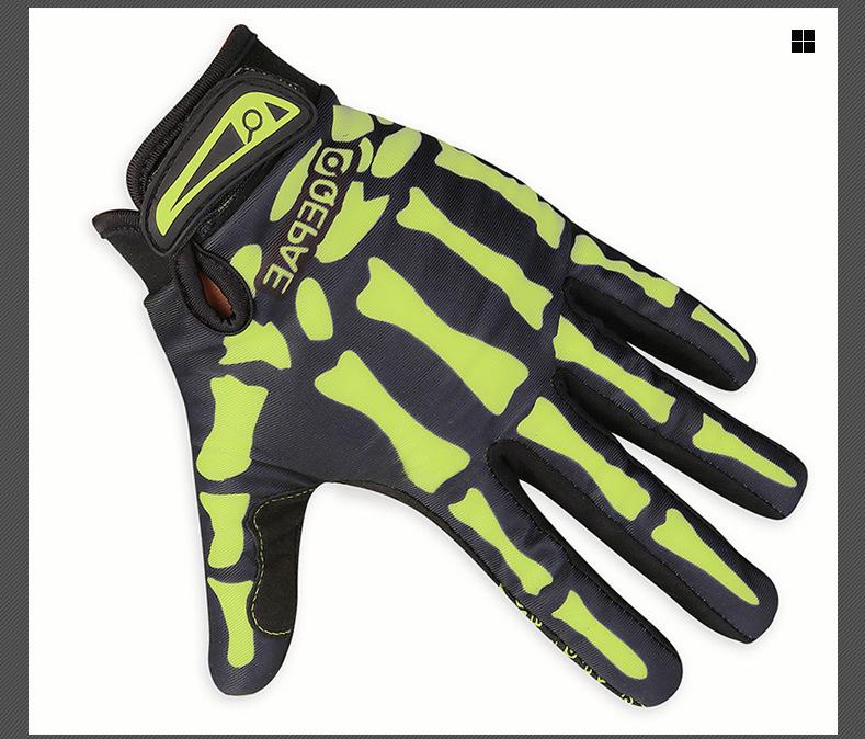 Qepae Chipoer Full Finger Warm Skull Cycling Gloves for Outdoor Sports
