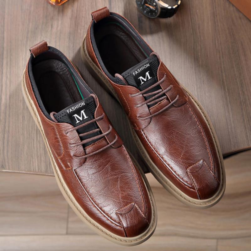 Breathable British Casual Leather Shoes Work Wear Height-enhancing Business Formal Men's Leather Shoes