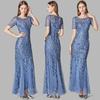 2024 Spring/Summer European-American Slimming Sequin Mesh Fishtail Evening Gown for Women