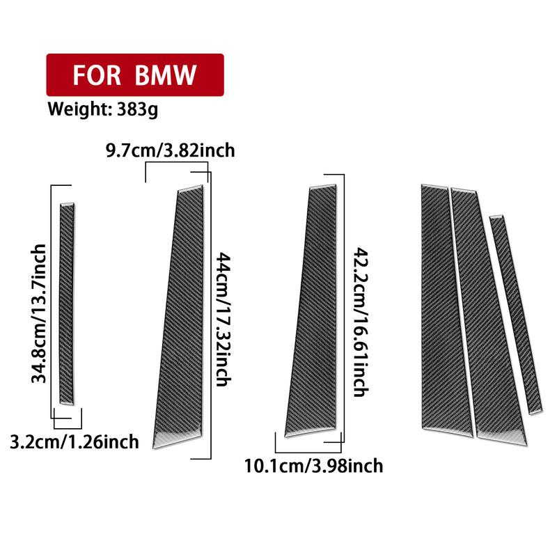 For BMW 5 Series i5 G60 G68 2024 2025 Real Carbon Fiber Sticker Door Window B-Pillar Panel Car Accessories Interior decorative