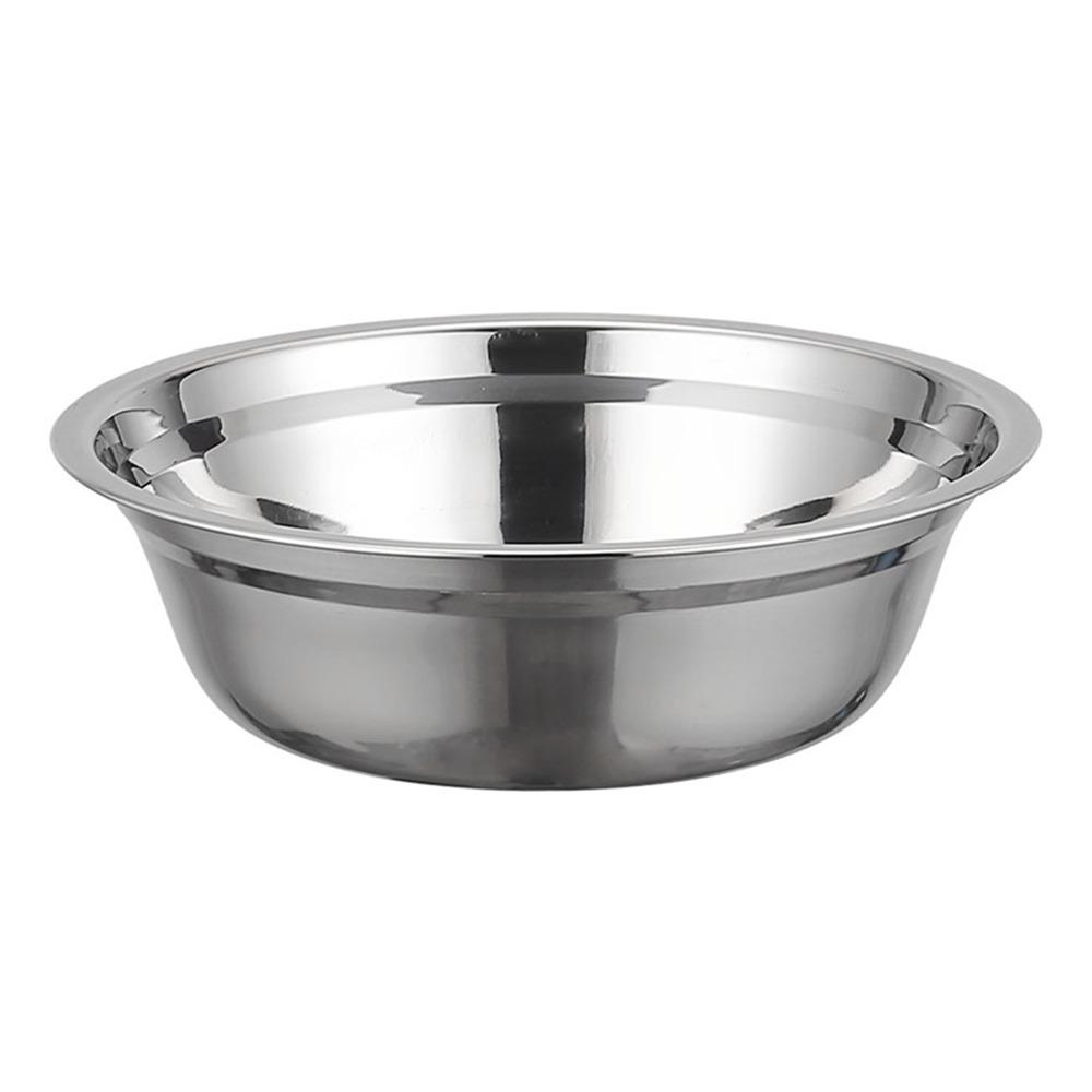 New Round Stainless Steel Bowls Thicken Multiple Sizes Soup Bowl Washing Fruit Bowl