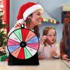 Preisrad, rutschfestes Glücksrad, Spielkreisel mit Ständer, löschbare Acrylplatte, Roulette-Rad, 12 Schlitze, Tisch-Preisrad