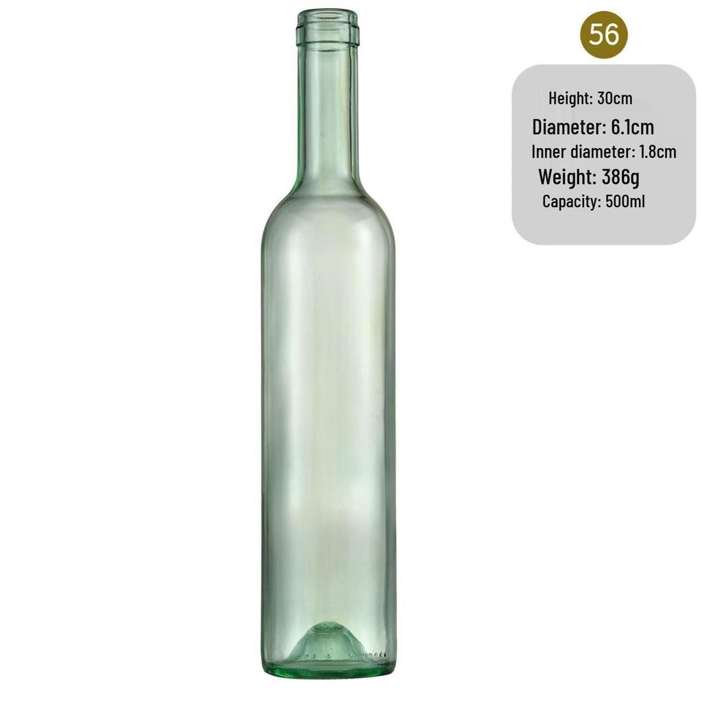 In-Stock Burgundy Green Glass Wine Bottle - Ideal for Red Wine, Liquor, Home Brewing, and Fruit Wine Storage