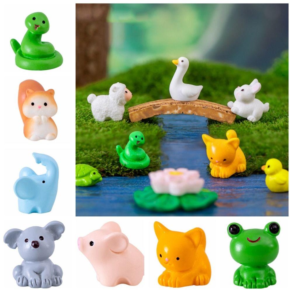 

Cat Duck Sheep Squirrel Frog Turtle Animals Micro Landscape Ornaments Animals Figurines Garden horse