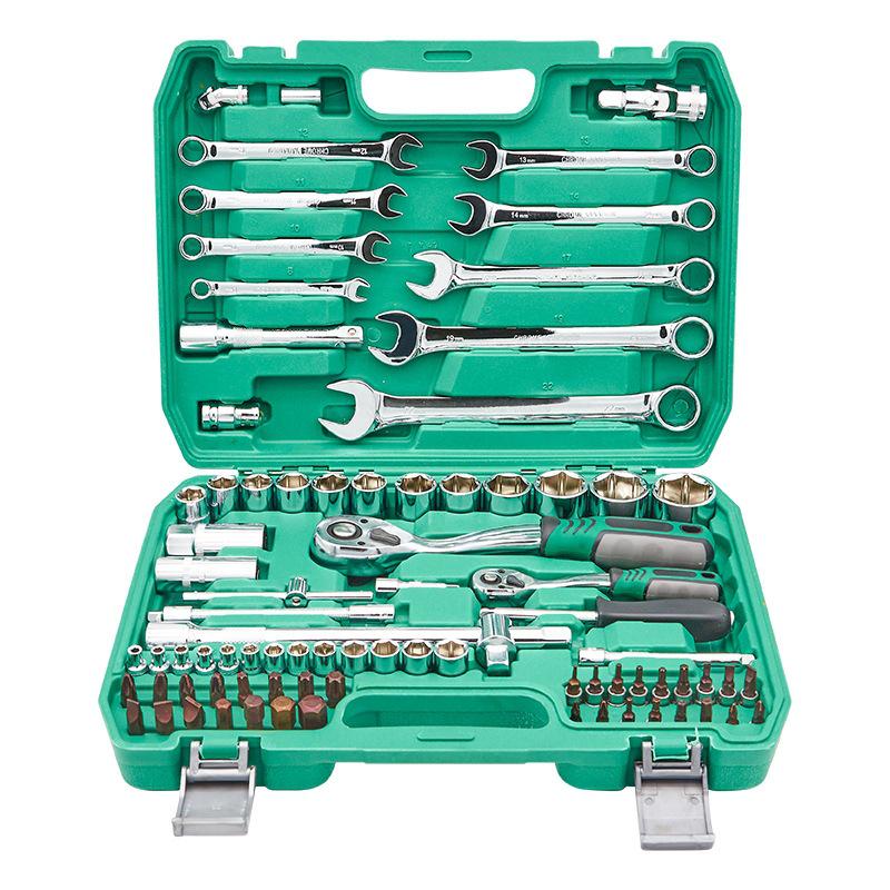 Car Repair Socket Wrench and Ratchet Set - Comprehensive Auto Repair and Maintenance Tool Set