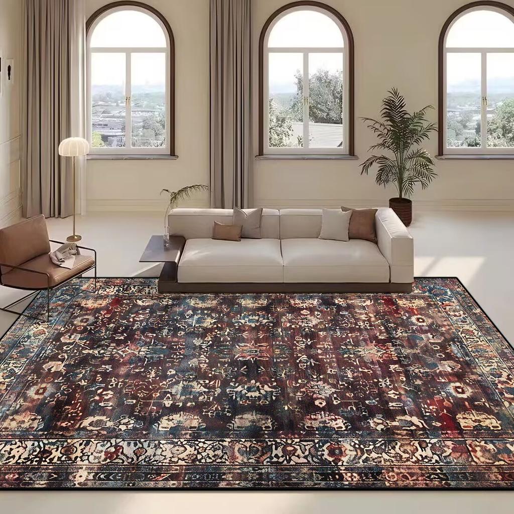 Persian Retro Carpet Living Room Boho Ethnic Home Decoration Plush Bedroom Rug Lounge Sofa Coffee Tables Non-slip Floor Mat Soft