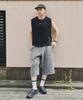 Zero Curved Line Over Sweat Shorts [Melange Charcoal]