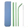 Bar Accessories Reusable Drinking Straw Set With Cleaner Brush Portable Straw Set Stainless Steel Straw With Box