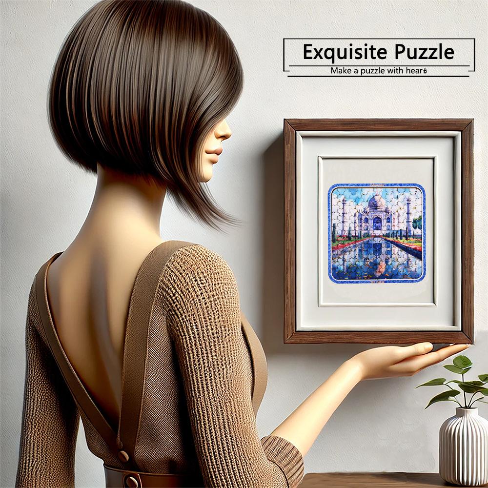 Taj Mahal 192 Puzzle di Legno a Forma Speciale Piano Irregolare Creatività