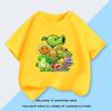 Childrens Plants Vs Zombies ShortSleeved TShirt 100 Cotton Summer Fashion Comfortable Top for Boys And Girls
