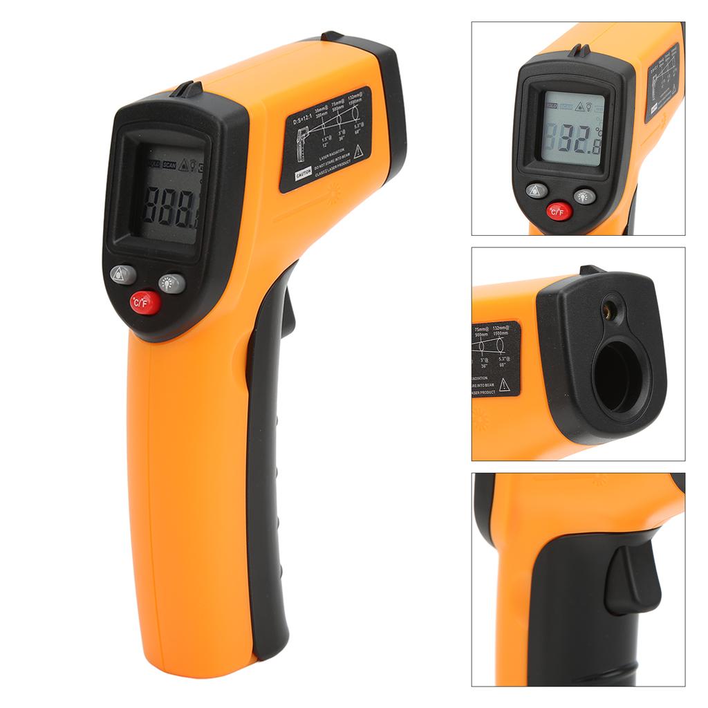 XRCLIF‑320 Infrared Thermometer Durable Handheld Digital Laser Thermometer for Cooking