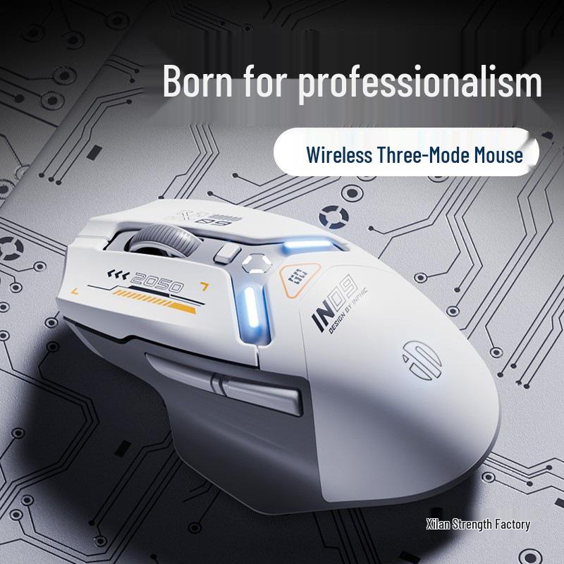 Inphic IN9 Wireless Bluetooth Gaming Mouse - Three-Mode, Wired, Rechargeable, Mechanical.