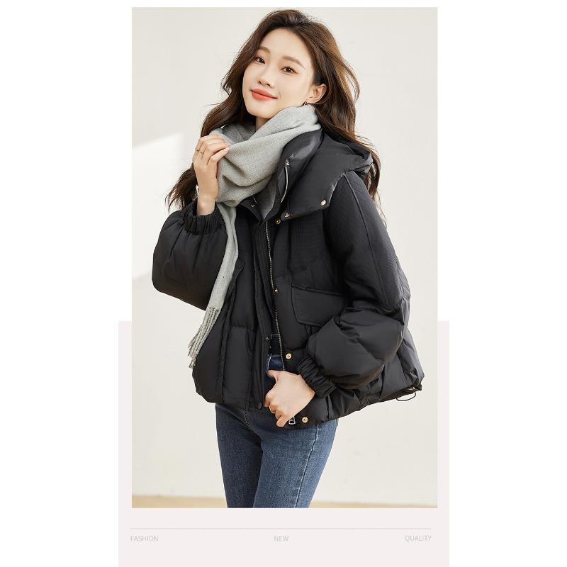 Winter Women's Small, Short, Thick and Loose Cotton Clothes, Fashionable and Warm Hooded Jacket