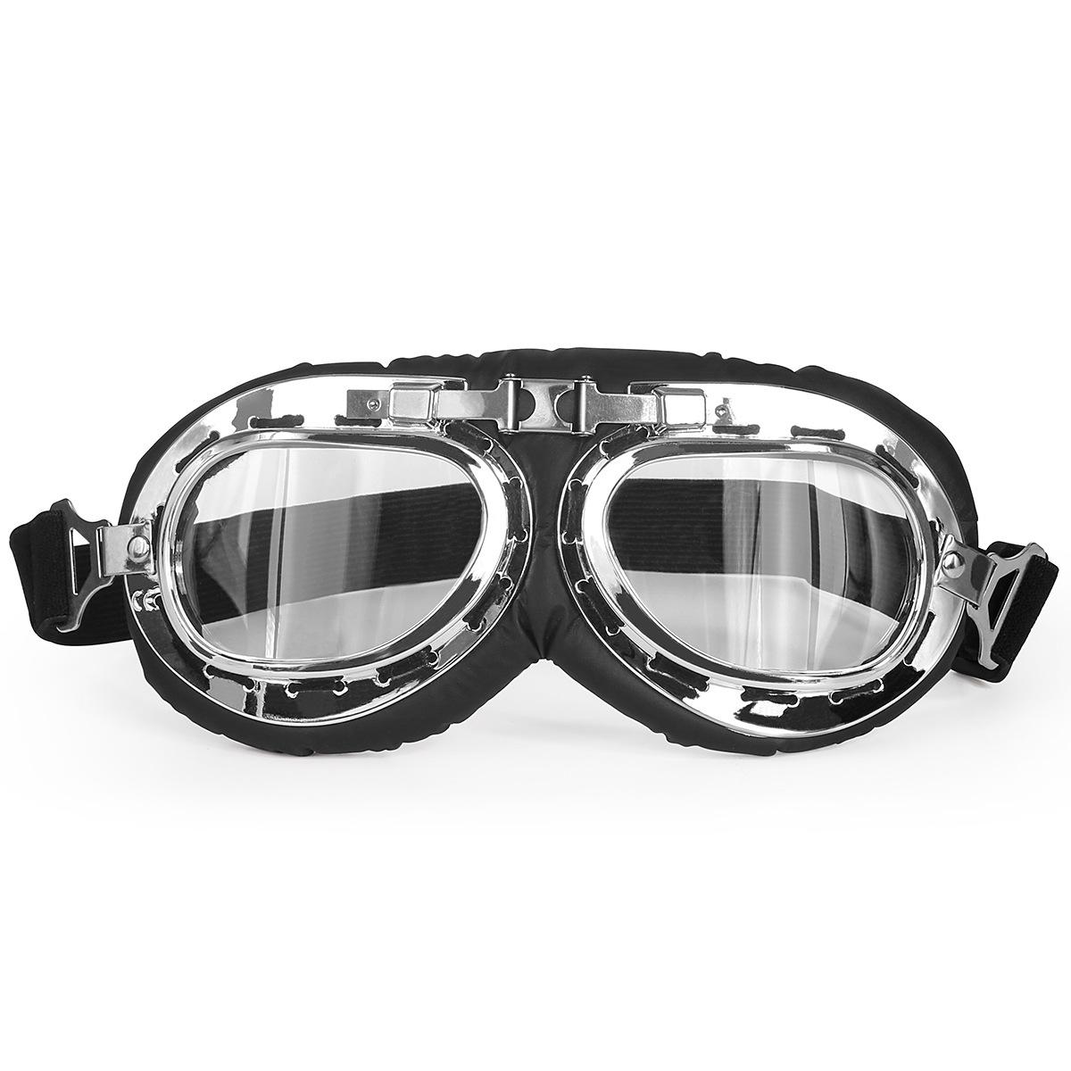 

Мотоциклетные ретро-очки Очки для катания на лыжах Солнцезащитные очки для мотокросса Ретро-очки Шлем Гонки для верховой езды Гонки в кафе Горный велосипед ATV прозрачный