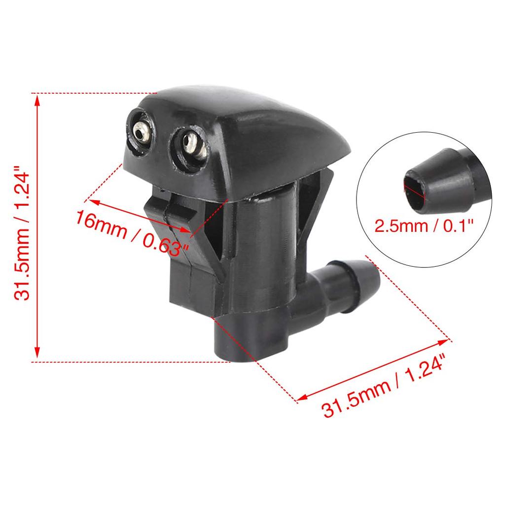 uxcell Windscreen Washer Nozzle CL5644 Nozzle Jet Double Hole for 2000-2011 Toyota for Sienna Solara Corolla Tundra 2 Pcs