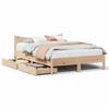 VidaXL Bed Frame with Drawers 150x200 Cm Solid Pine Wood, Slatted Base, Double Bed Frame, Solid Wood Bed Frame, 3301902
