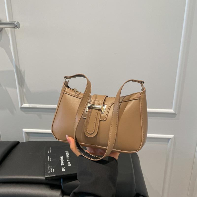 Retro fashion texture small square bag women's new trend casual armpit bag simple shoulder messenger bag