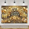1 piece of 2D background fabric, golden polyester for wedding celebration of 50th anniversary
