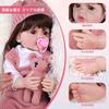 ROERHE Reborn Vinyl Baby Realistic Girl Baby Perfect for Parenting Doll Therapy Doll, Doll, Newborn, 55cm, Practice, Gift,