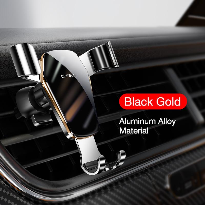 CAFELE Gravity Car Phone Holder High Quality Air Vent Car Mount Universal Alloy Phone Support Car Stand Phone Accessories New