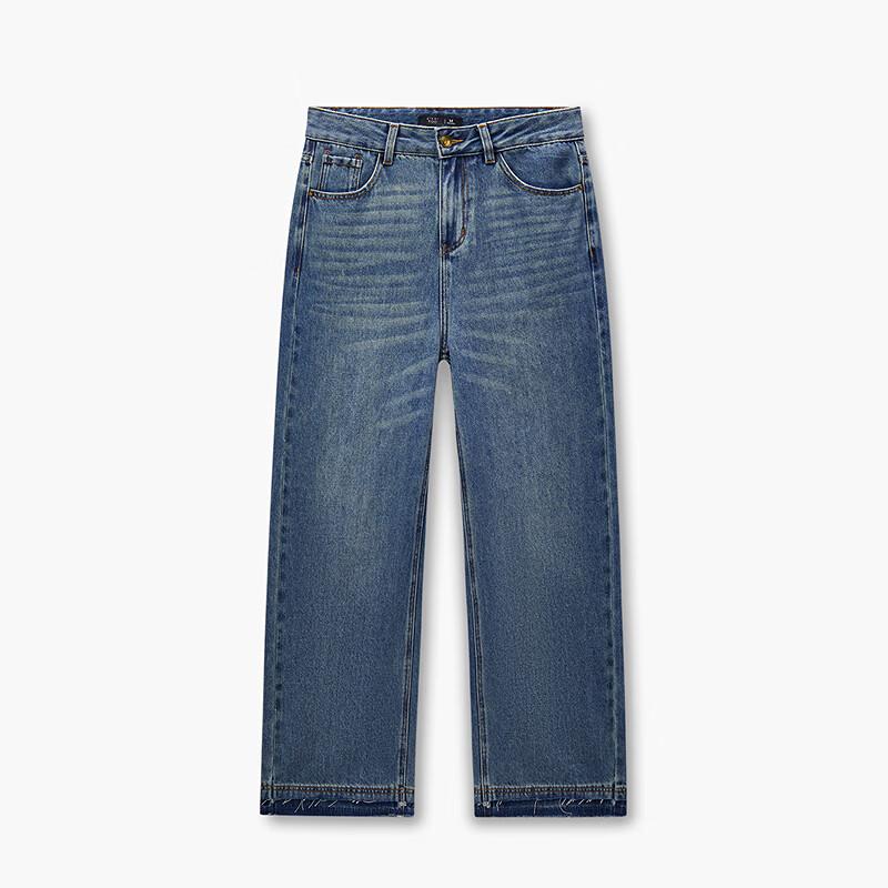 EICHITOO Women's Washed Wide-Leg Jeans