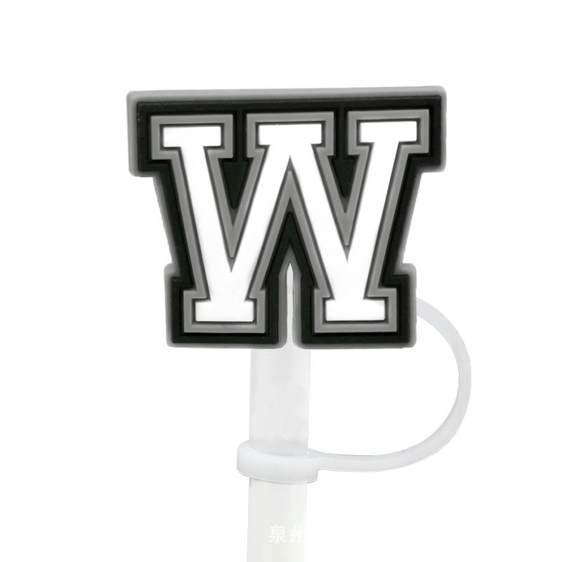 1Pcs Letter Silicone Straw Covers Cap Compatible With Stanley 30&40Oz Cup10Mm Straw Toppers Reusable Dust-Proof Straw Caps