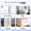 Combination Refrigerator Lock No Drill Adhesive Mount Heavy Duty Steel Cable  for Home Kitchen Fridge Cabinet Drawer