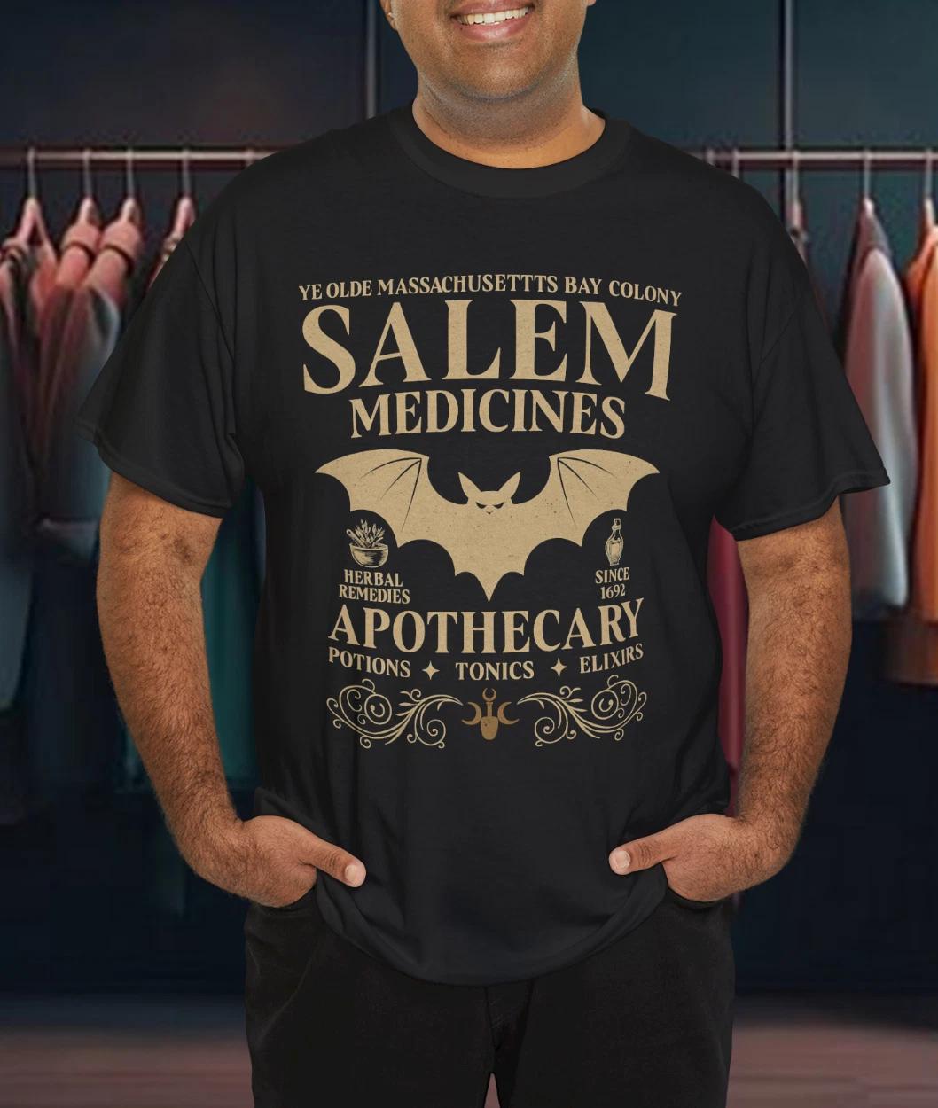 Salem Apothecary Halloween SweaT- Shirt Retro Style Halloween T- Shirt Salem 3XL