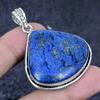 Lapis Lazuli Gemstone Handmade 925 Sterling Silver Jewelry Pendant 2.13" i0V97