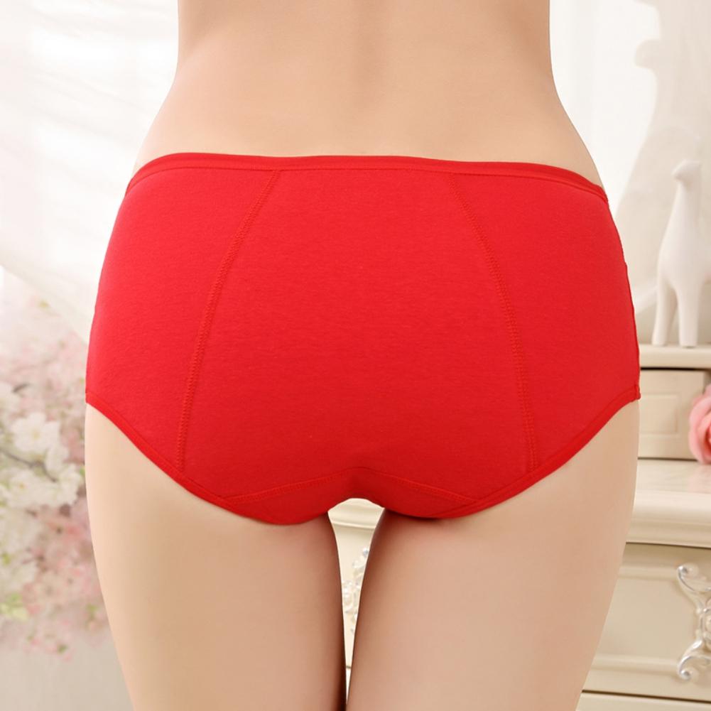 Menstruační kalhotky pro ženy se středním pasem, květinové, poporodní hipster kalhotky pro dámy s krajkou, dívčí kalhotky s plným krytím, bavlněné strečové kalhotky