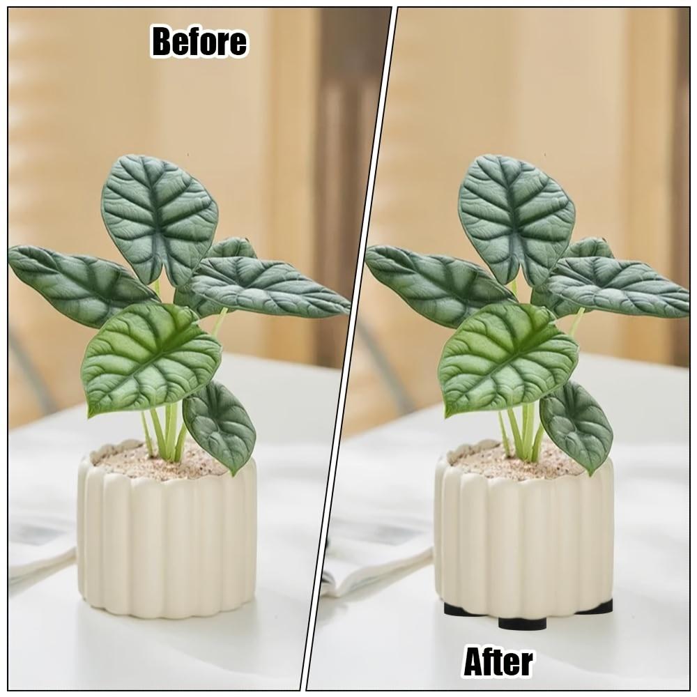 50pcs Invisible Flower Pot Feet Black Non-Slip Feet For Flower Tubs 3x1cm Self-Adhesive Flower Pot Feet Gardening Accessories