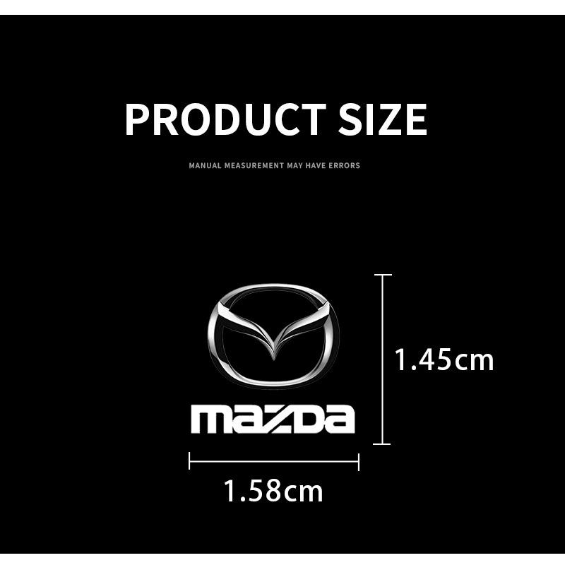 2/5/10Pcs Car Logo Sticker Central Control Decals Car Accessories For Mazda 3 6 CX5 2 CX3 CX9 MX5 RX8 Axela Demio MS CX5 2 Axela Demio Atenza MS GJI