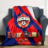 Name Custom PFC CSKA Moscow Logo Print Flannel Blanket High Quality Warm Comfortable Cover for All Seasons Perfect for Gifts Home Decor