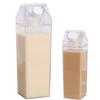 Box Juice Tea Transparent Plastic Milk Carton Water Bottle Portable PS Clear Plastic Leakage Lightweight Milk Cup
