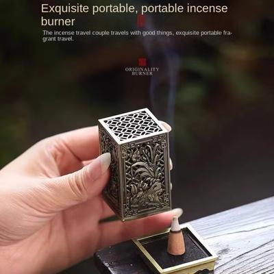 New Chinese Style Square Vertical Incense Burner Home Incense Burner Decoration Small Xiangyun Incense Holder