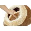 Panier grotte pour chat Pasha beige et brun