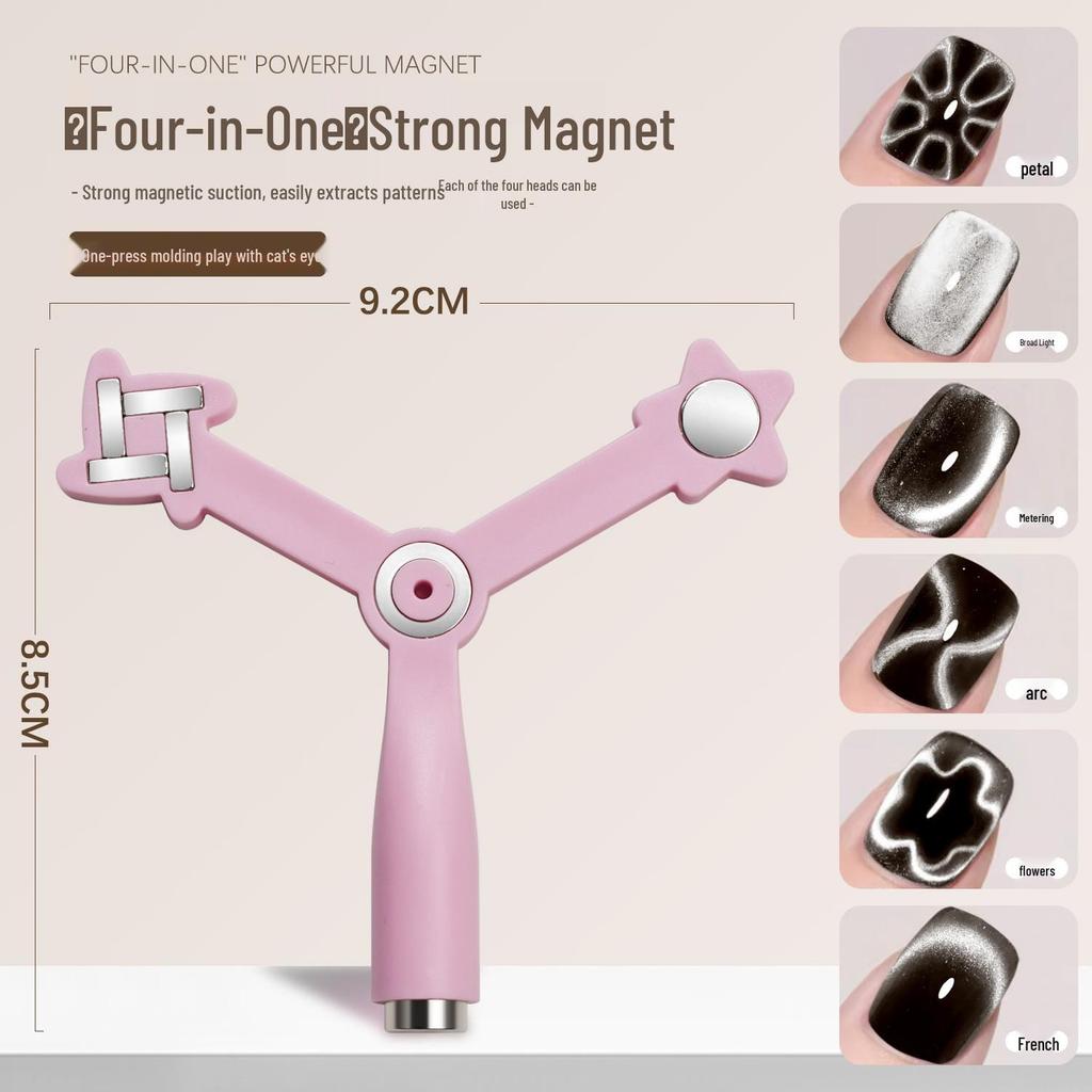 Nail Art Double-Ended Cat Eye Gel Wand with Powerful Gold Magnet