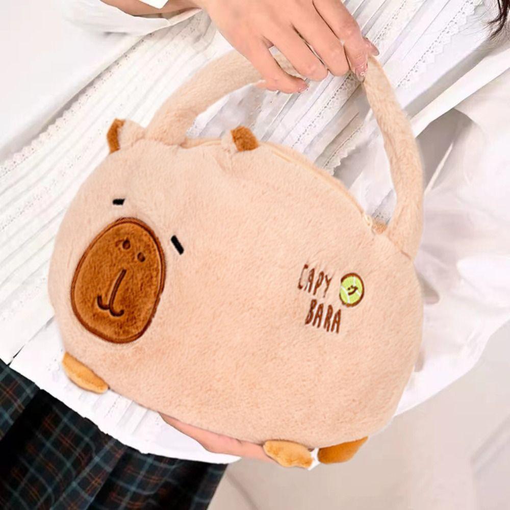 

Мультяшная плюшевая сумка через плечо с изображением капибары, пушистая мультяшная сумка через плечо, детские подарки на день рождения
