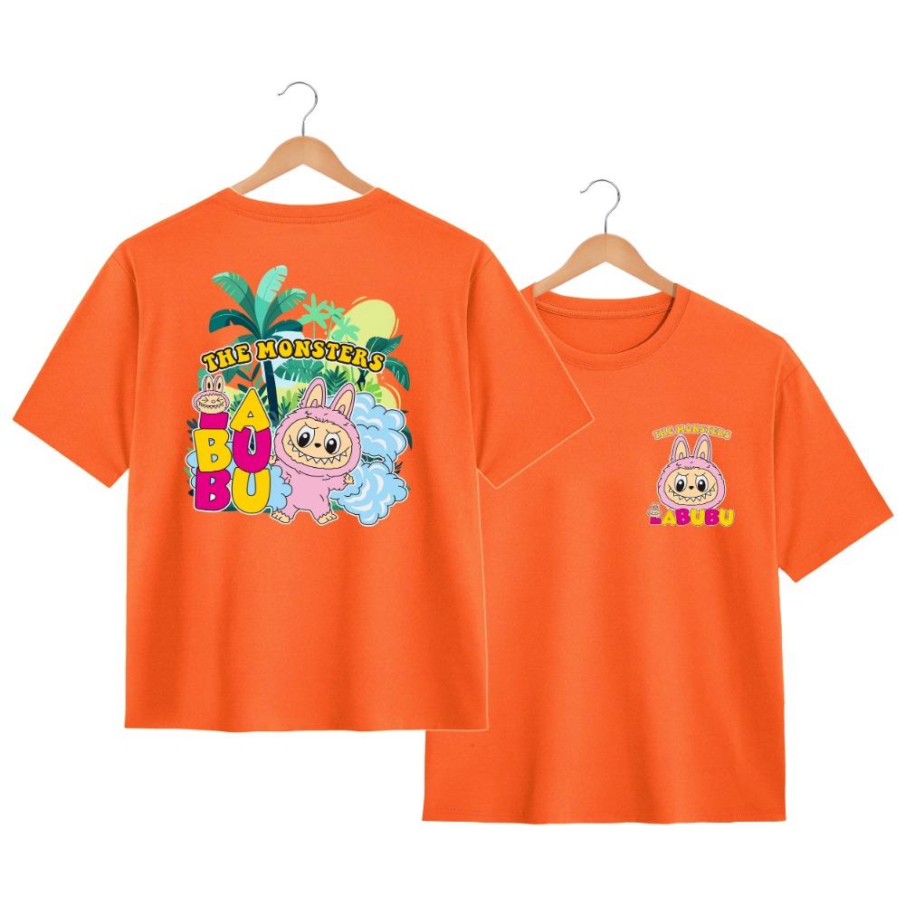 

Top Front Back Girl Pattern LABUBU Short-sleeved S-6XL Unisex Casual Loose T-shirt S