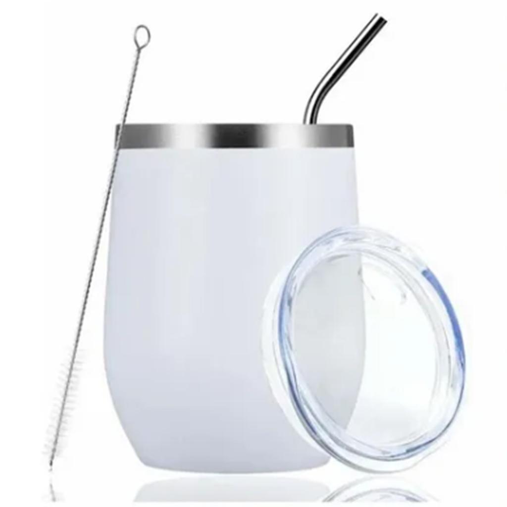 Stainless Steel Thermal Cup Large Capacity Non Slip Outdoor Portable Thermal Coffee Mug Gift White 12oz 360ml