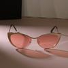 Fashion Metal Frame Sunglasses Women Men Minimalist Cat Eye Designer Sun Glasses Male Female Brand Colorful Travel Oculos De Sol