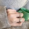 S925 Sterling Silver Roman Numeral Open Ring for Women - Trendy, Retro, and Stylish