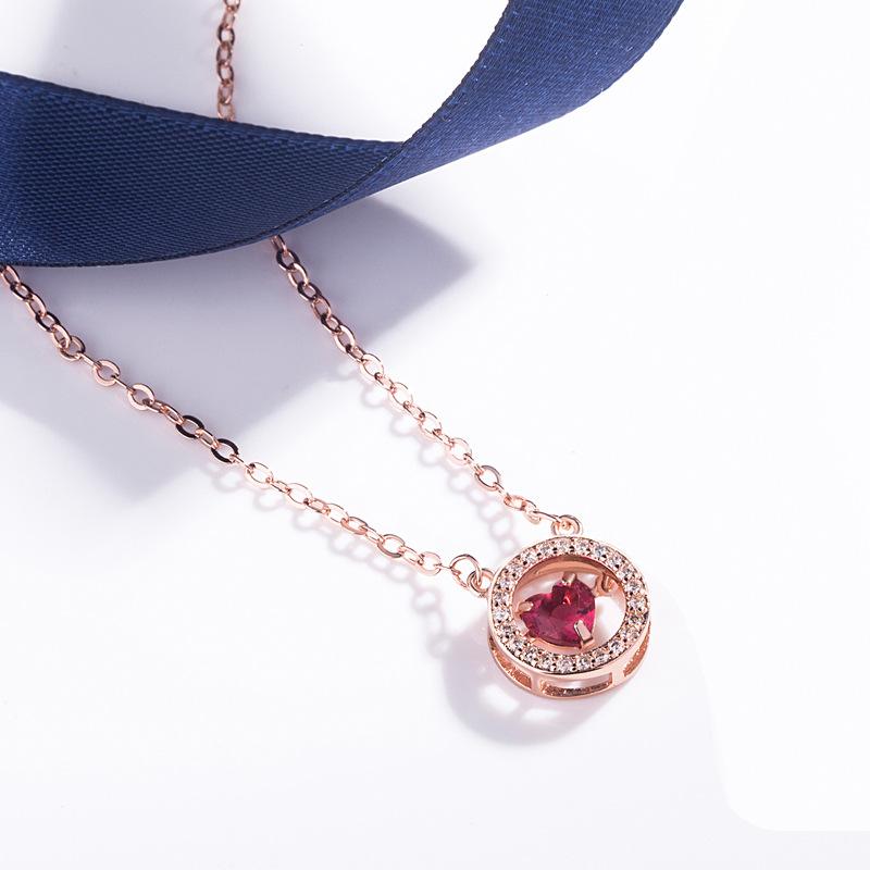 Lindon Collana da donna con ciondolo in lega di rame con zirconi per regalo di moda per la festa nuziale delle donne