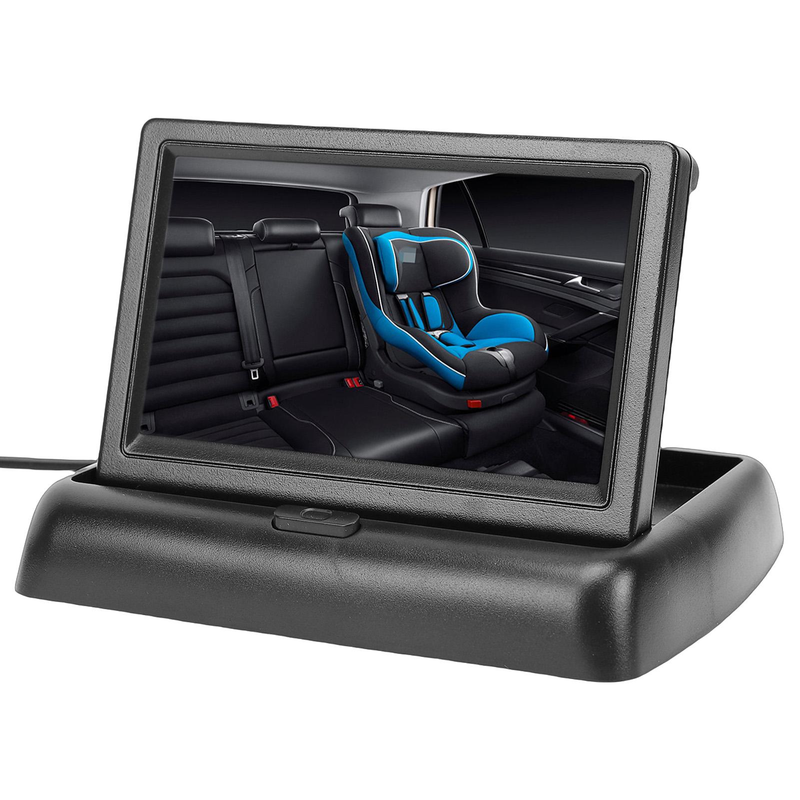 

1080P Baby Car Camera, Baby Camera with 4.3 Foldable Monitor, Night Vision, 150 degrees Wide View Angle, 360 degrees