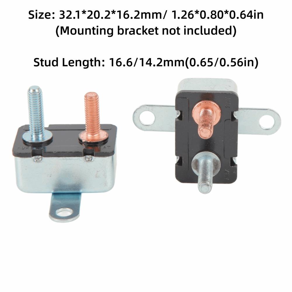2Pcs 20A Automatic Reset Circuit Breaker 12V/24V 12V/ 24V Circuit Breaker  Wide Application