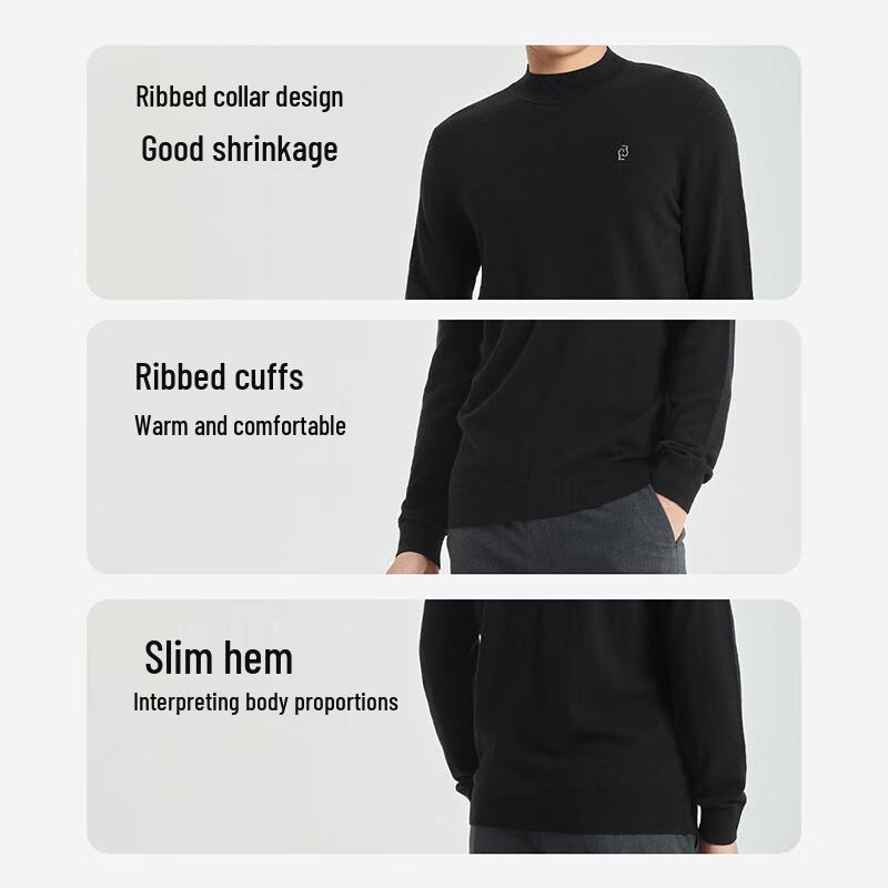 LILANZ Men's Slim Fit Machine Washable Pure Wool Sweater