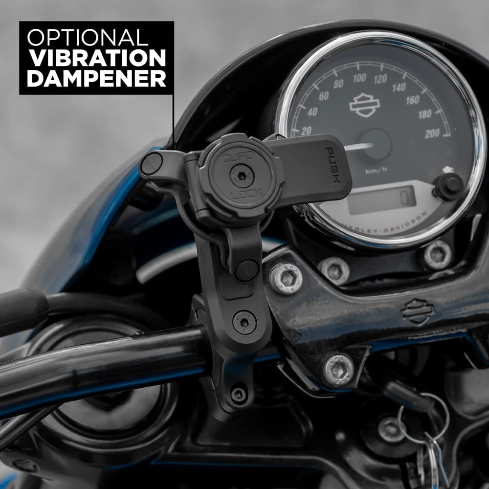 QUAD LOCK Smartphone Compatible Motorcycle Handlebar Mount PRO Black 32mm QLM-HBR-PRO
