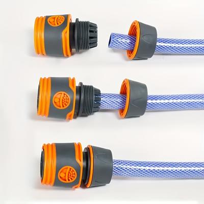 Trädgårdsslang Snabbkoppling Adapter - Slangkompatibel, Orange & Svarta Plastkopplingar för Biltvätt, Trädgårdsredskap & Gräsvård, Slangkoppling