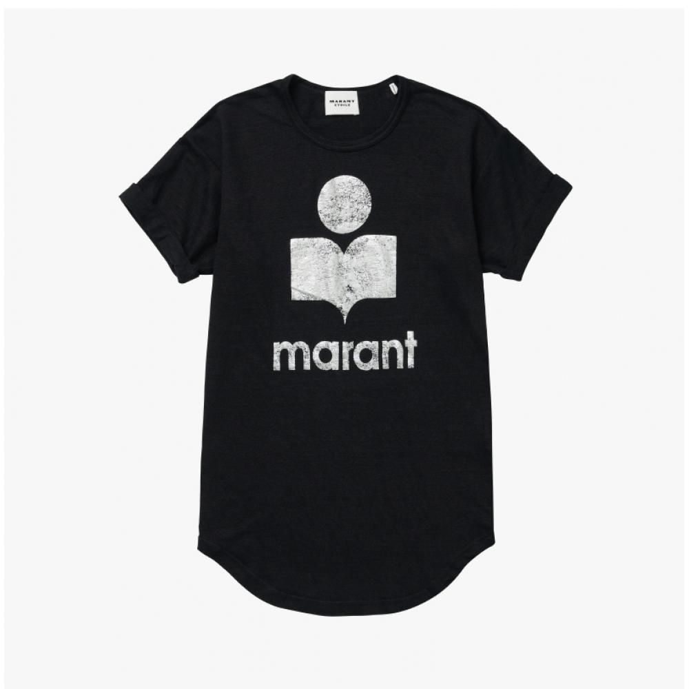 ISabelle Marant TS0004fa A1n10e 01bk Koldi Coldi Linen Women S Short Sleeve Tee