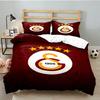 Emblema del Galatasaray Football Club Set Biancheria da Letto 3 Pezzi, Ideale per 1 Copripiumino e 2 Federe Perfetto come Regalo per Fan, Ideale per Camera da Letto, Dormitorio